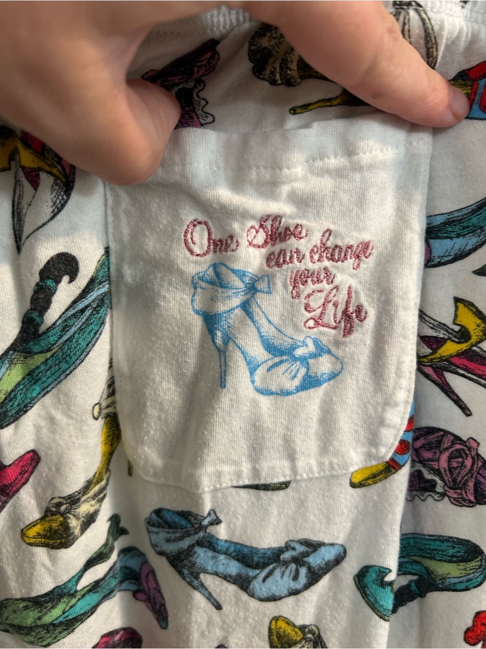 Disney Parks women’s size medium princess heels shoes theme lounge pj pants - Picture 9 of 9
